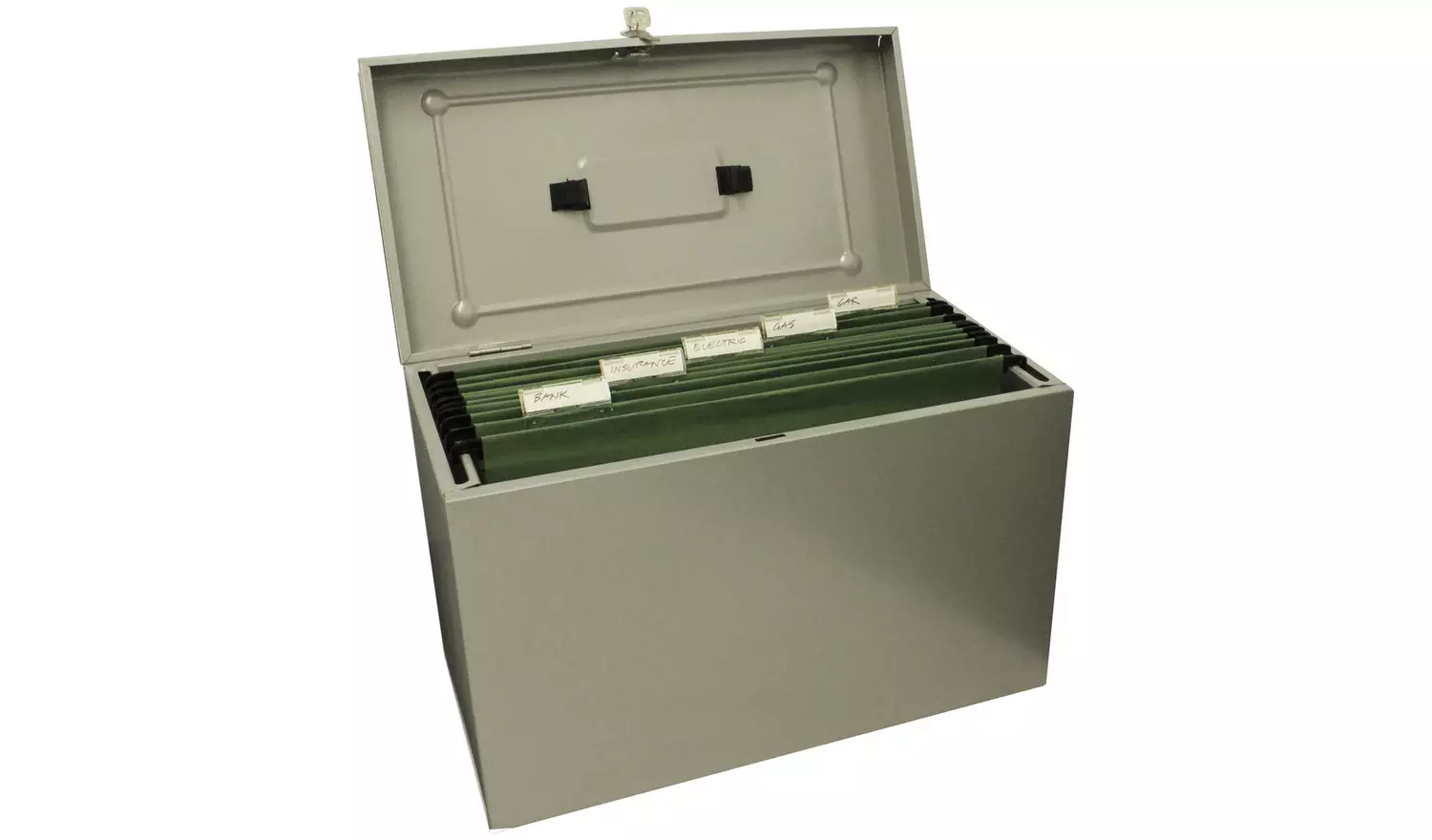 Cathedral Foolscap Metal File Box - Grey