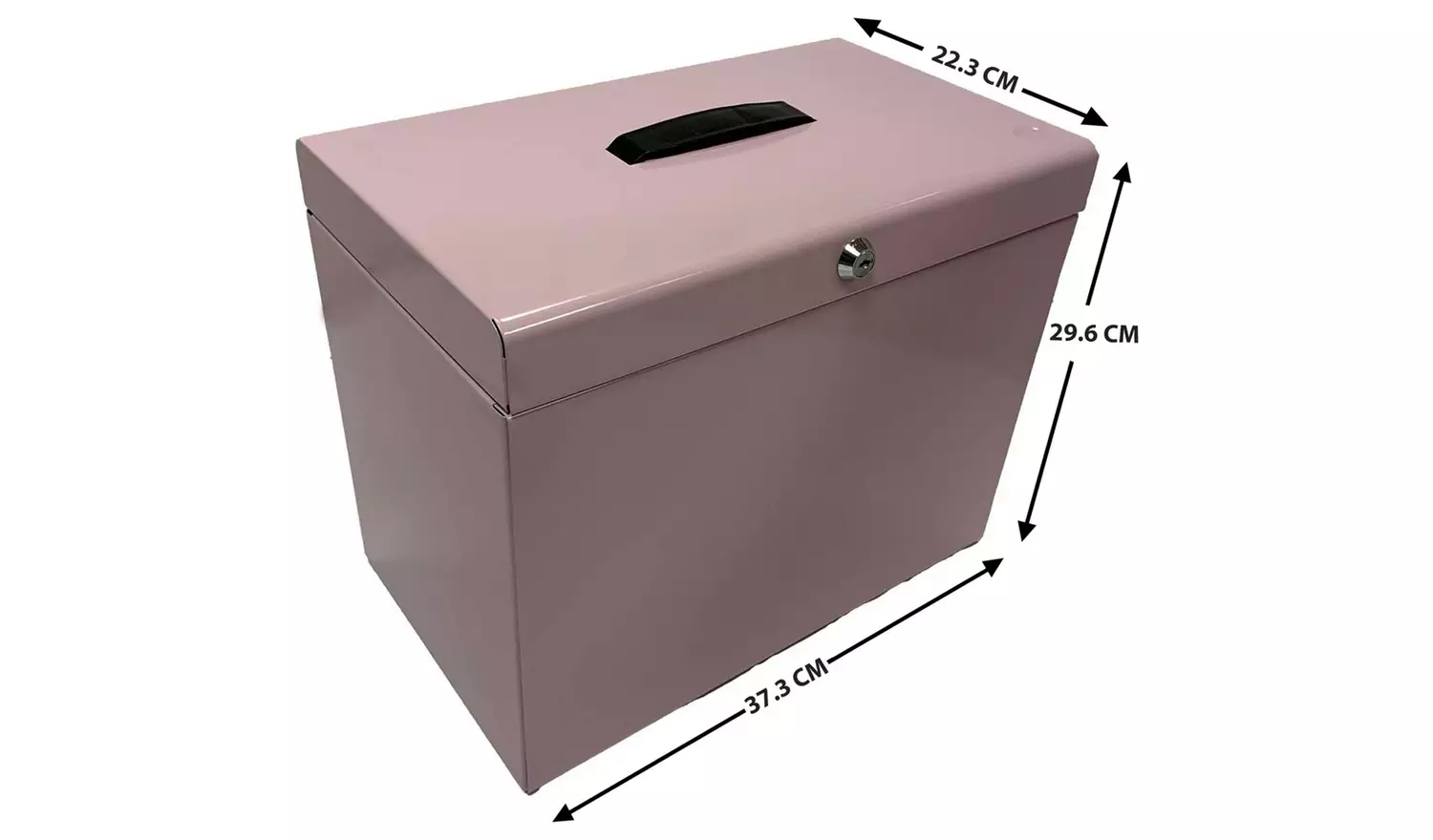 Cathedral A4 Metal File Box - Pink