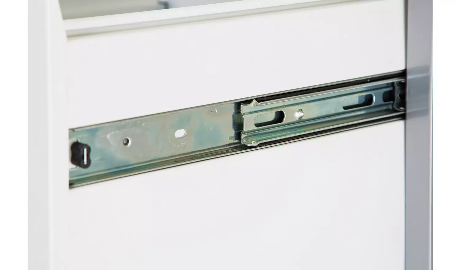 Pierre Henry 2 Drawer Metal Filing Cabinet - Silver & White