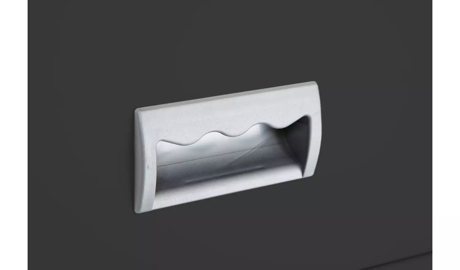 Pierre Henry 2 Drawer Metal Filing Cabinet - Silver & Black