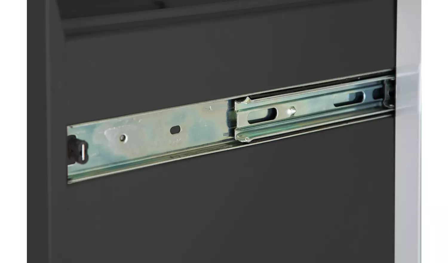 Pierre Henry 2 Drawer Metal Filing Cabinet - Silver & Black