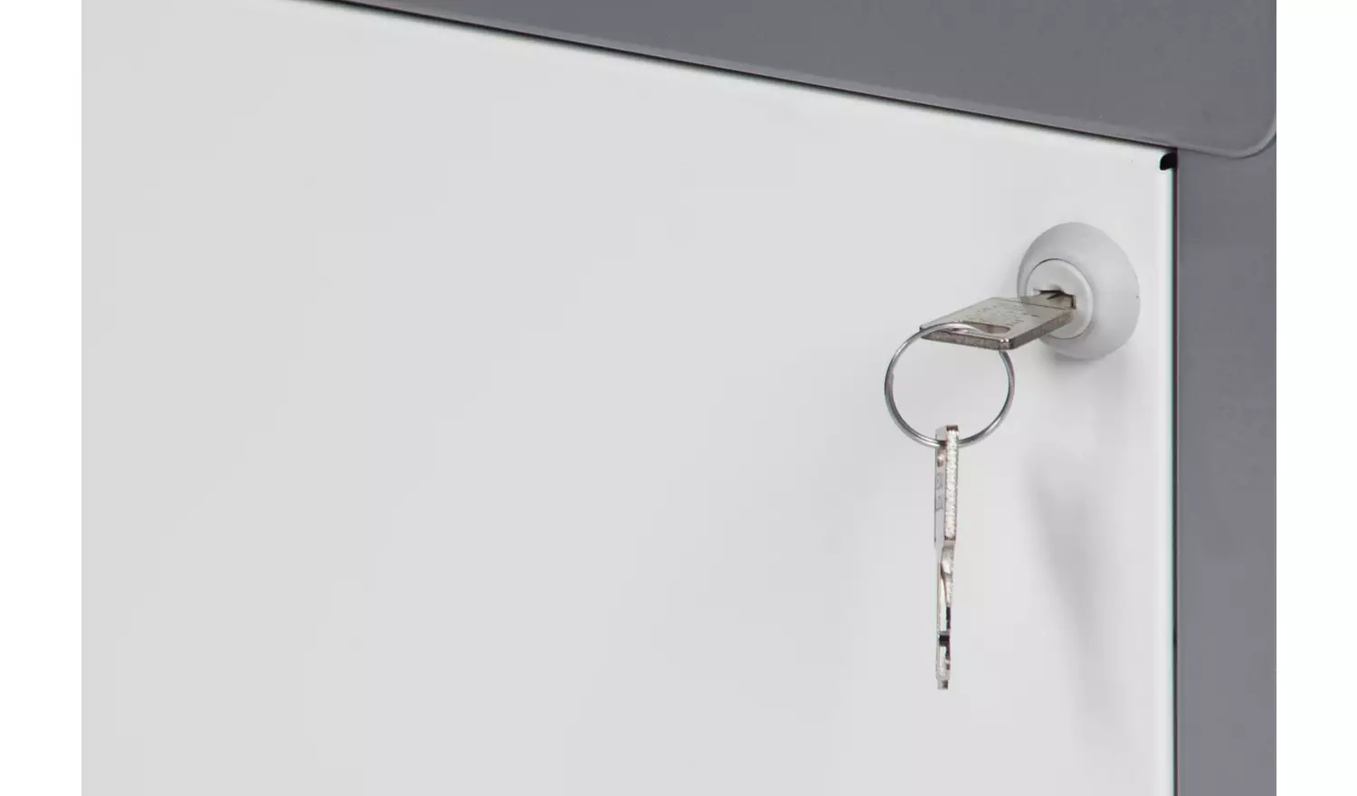 Pierre Henry 3 Drawer A4 Filing Cabinet - Silver & White