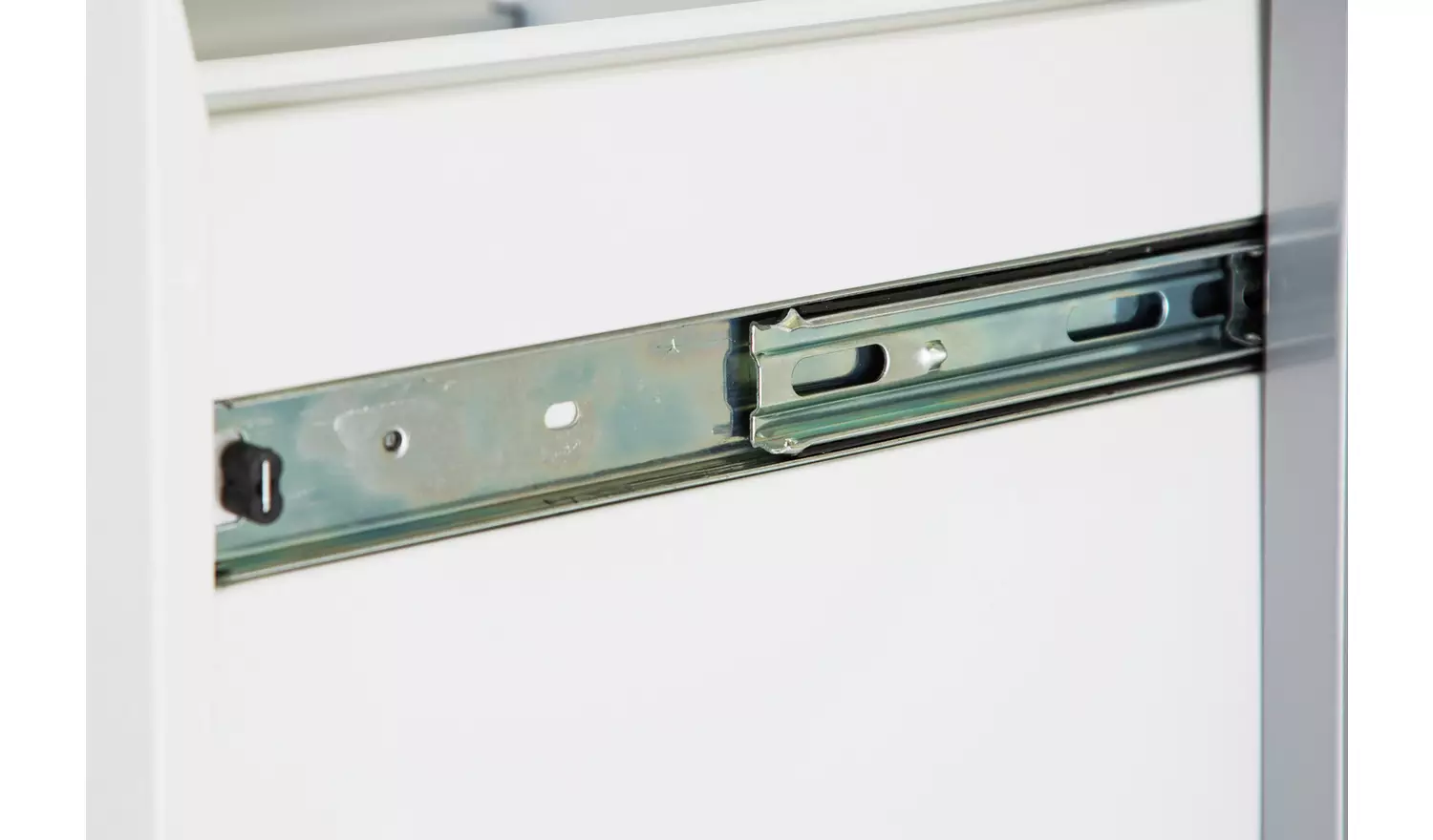 Pierre Henry 3 Drawer A4 Filing Cabinet - Silver & White