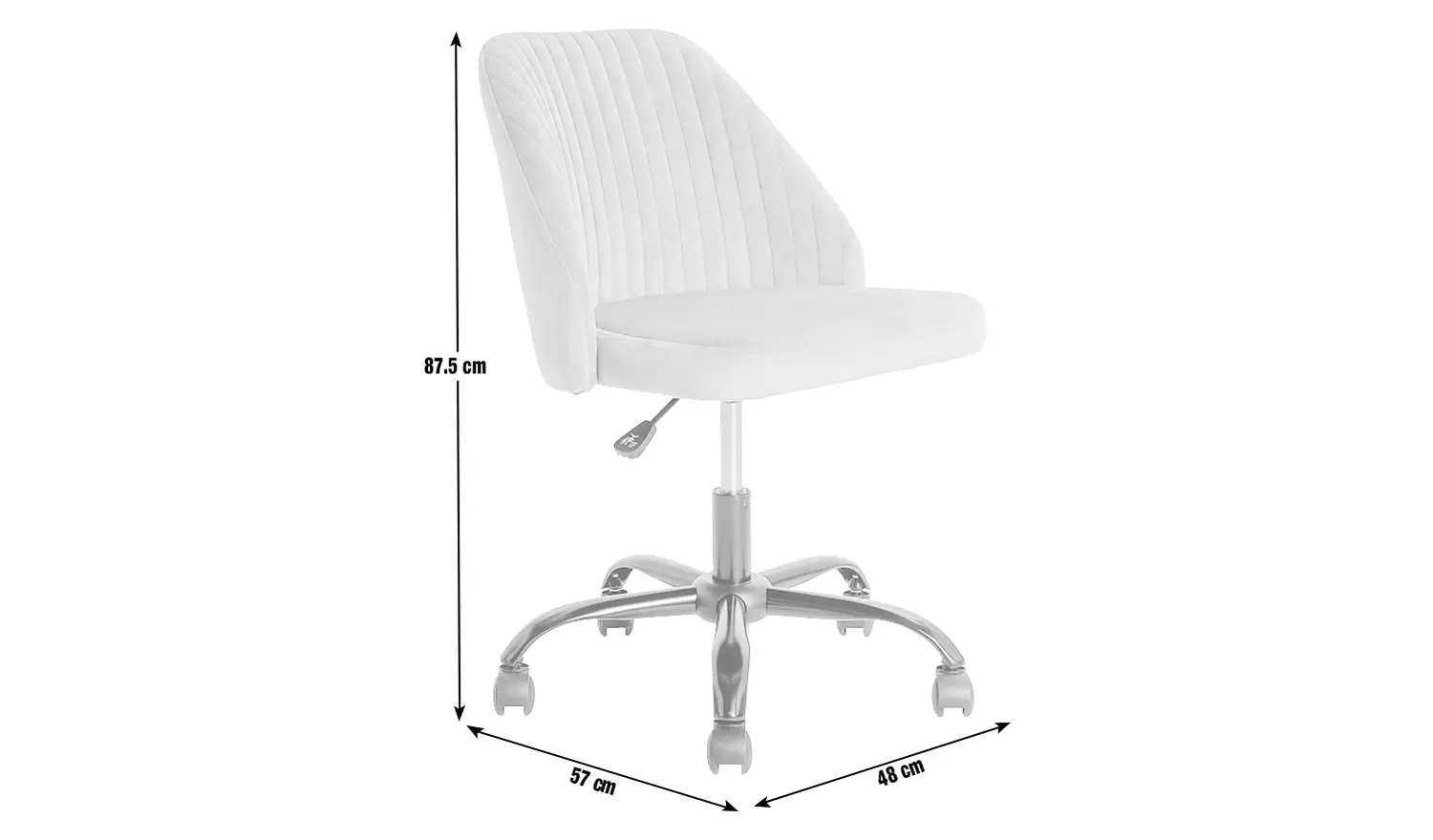 Habitat Nori Velvet Office Chair - Blue