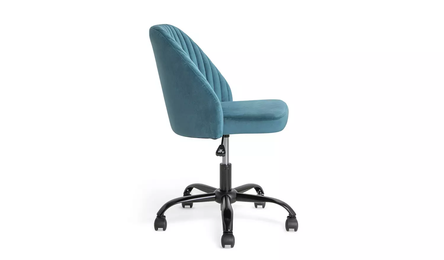 Habitat Nori Velvet Office Chair - Blue