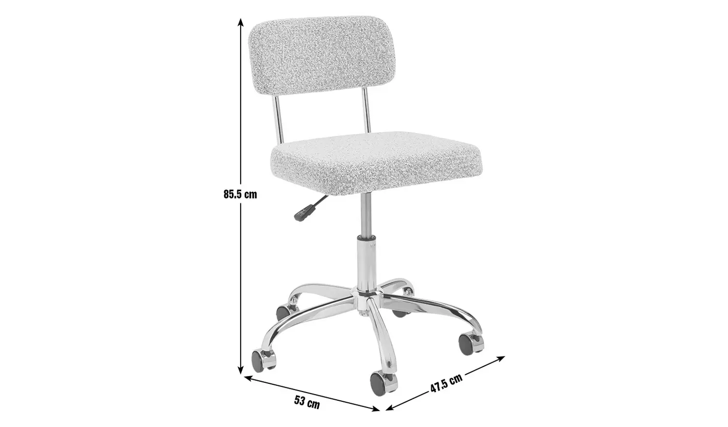 Habitat Haki Fabric Office Chair - Grey