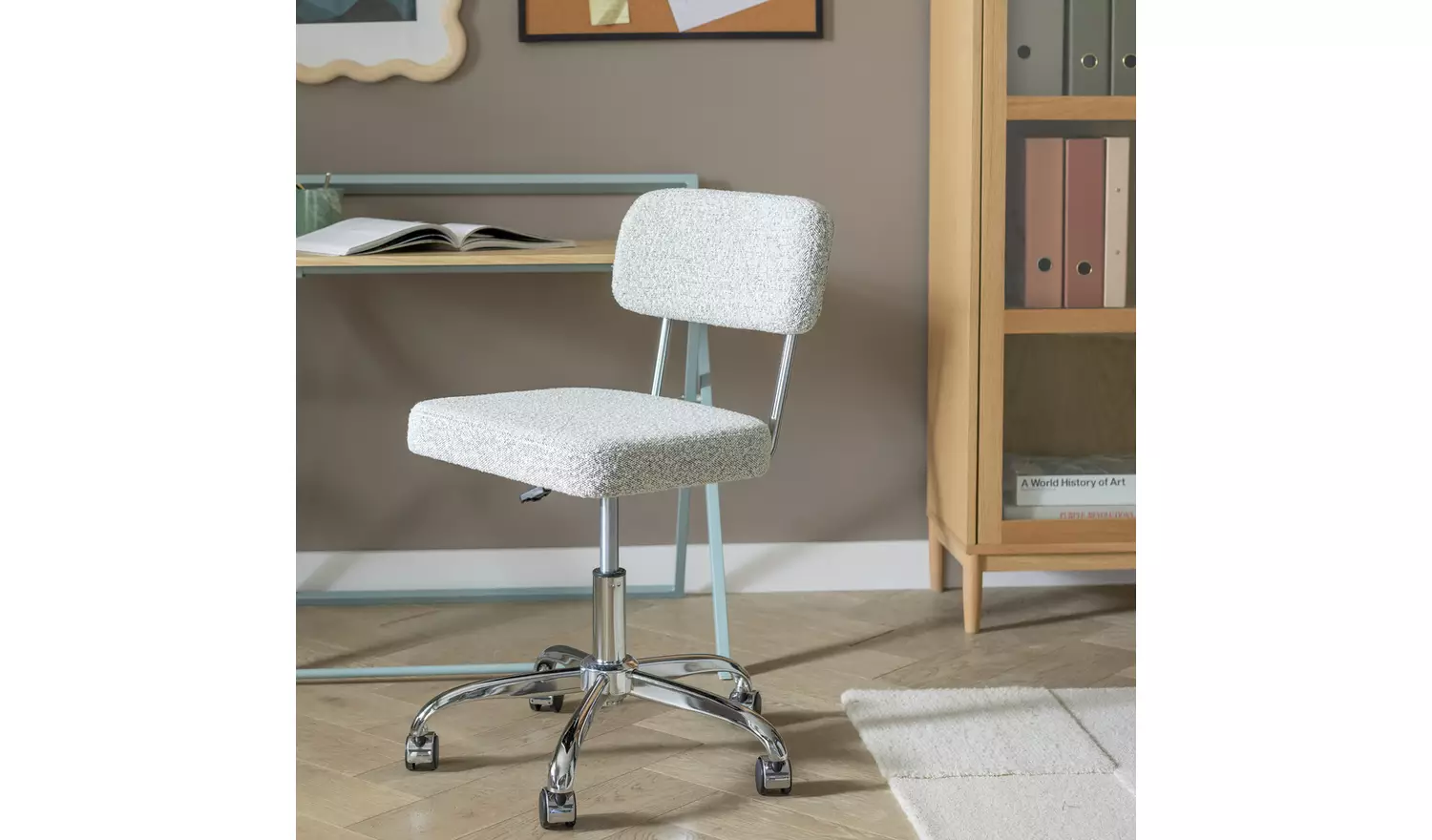 Habitat Haki Fabric Office Chair - Grey