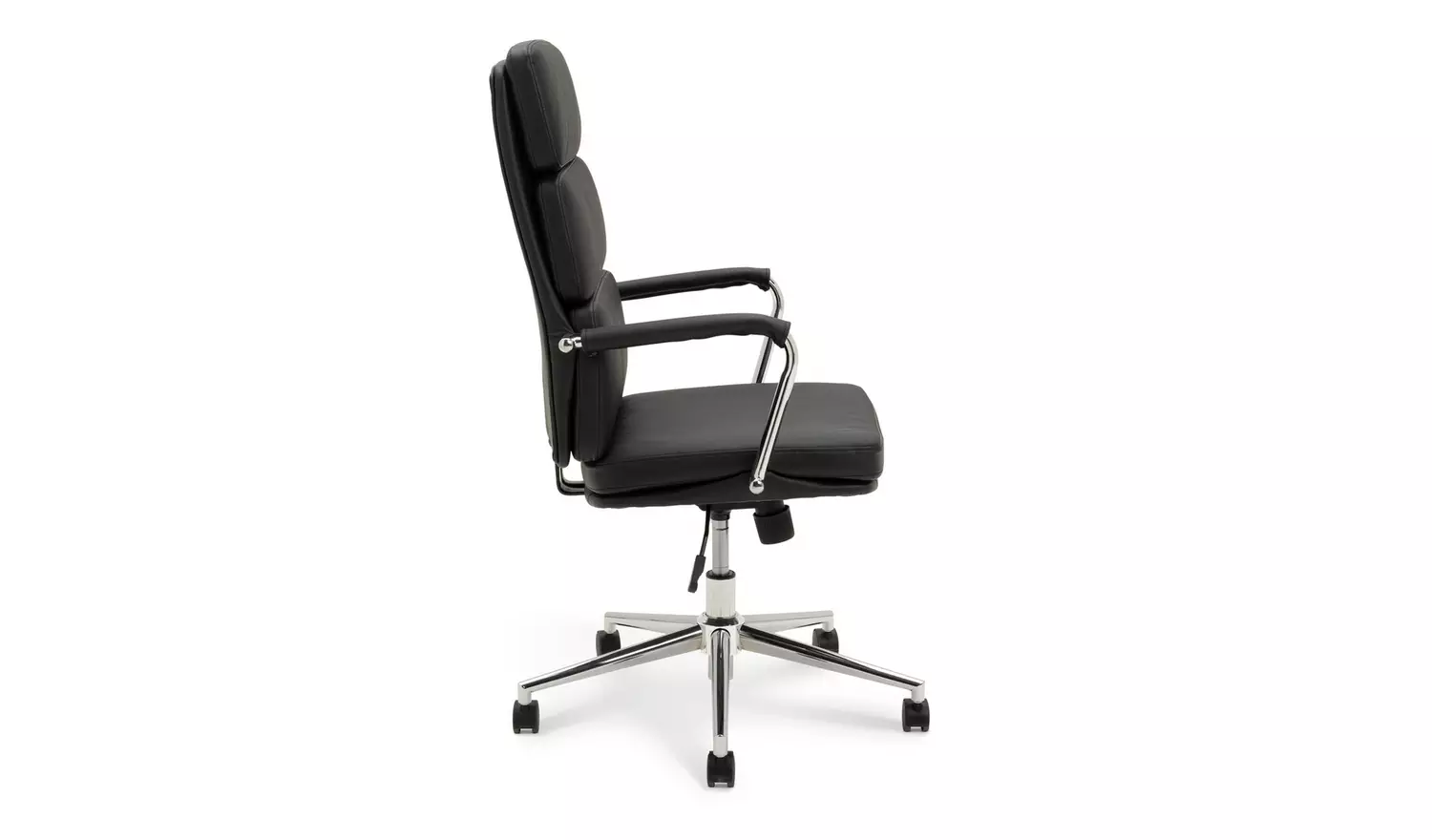 Habitat Callan Leather Mix Office Chair - Black
