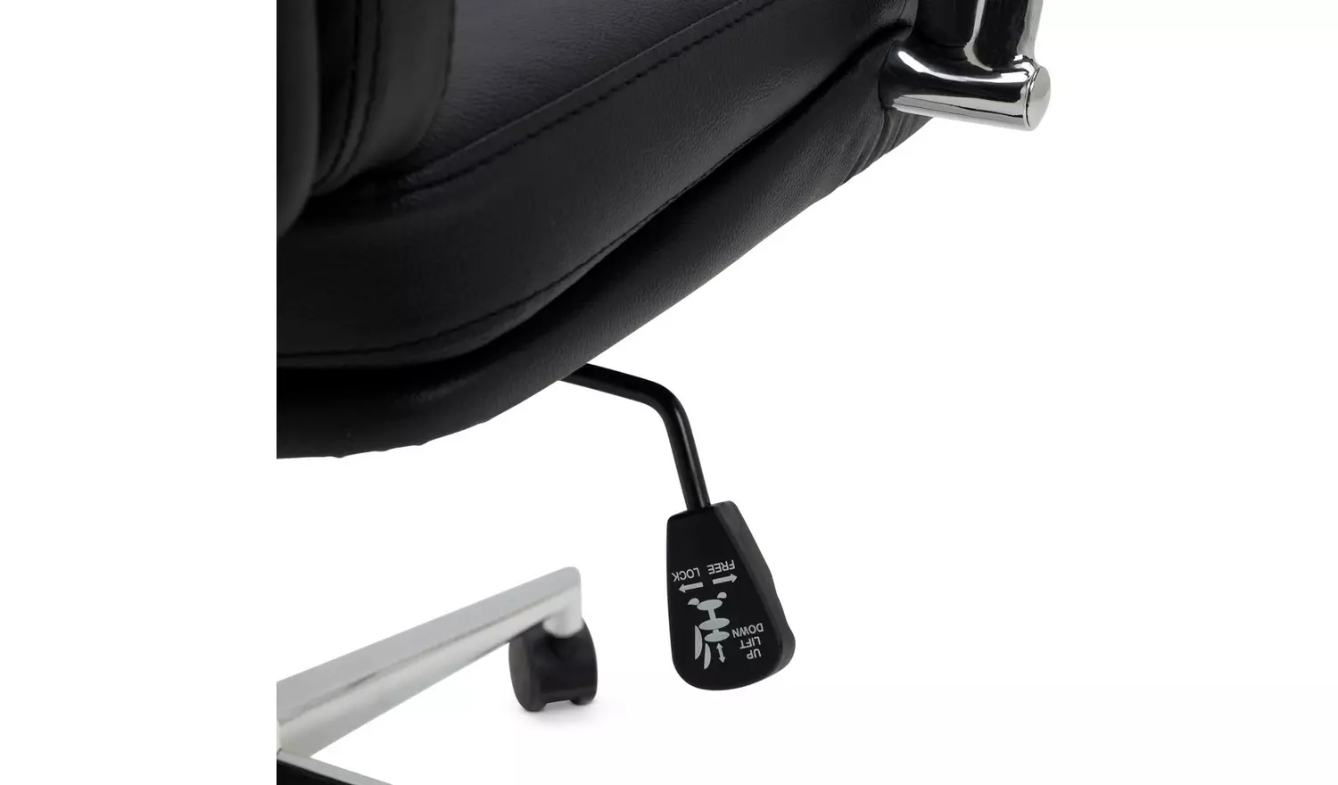 Habitat Callan Leather Mix Office Chair - Black