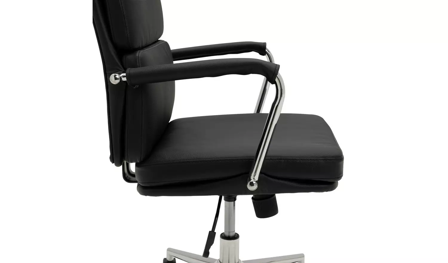 Habitat Callan Leather Mix Office Chair - Black