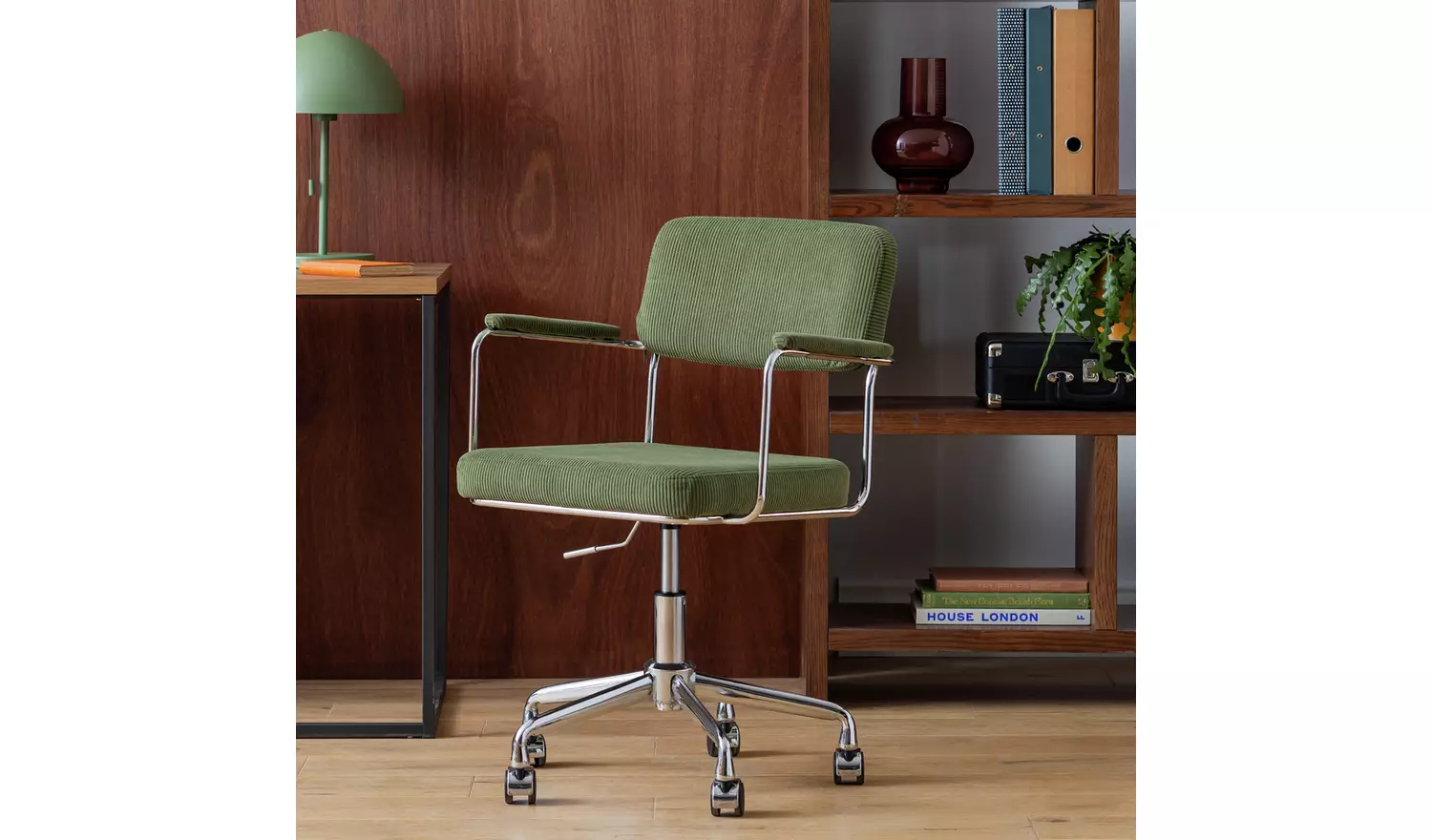 Habitat Ezra Fabric Office Chair - Olive
