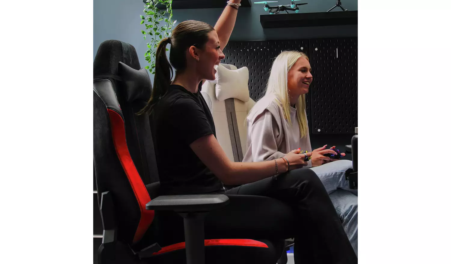 X Rocker Onyx Office Gaming Chair - Black & Red