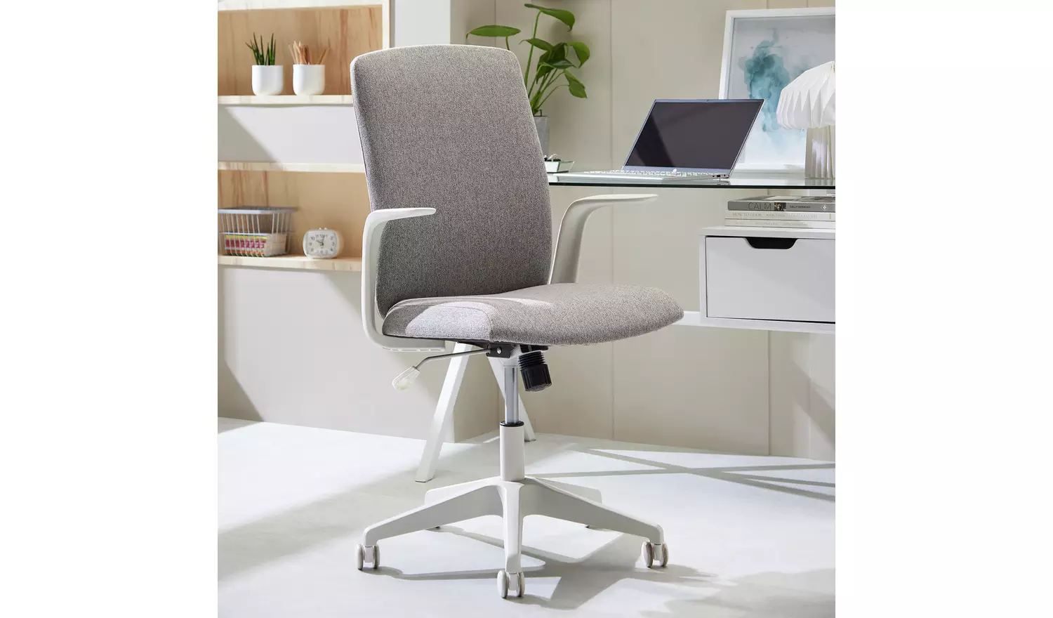 Habitat Hallie Fabric Manager Office Chair - Grey