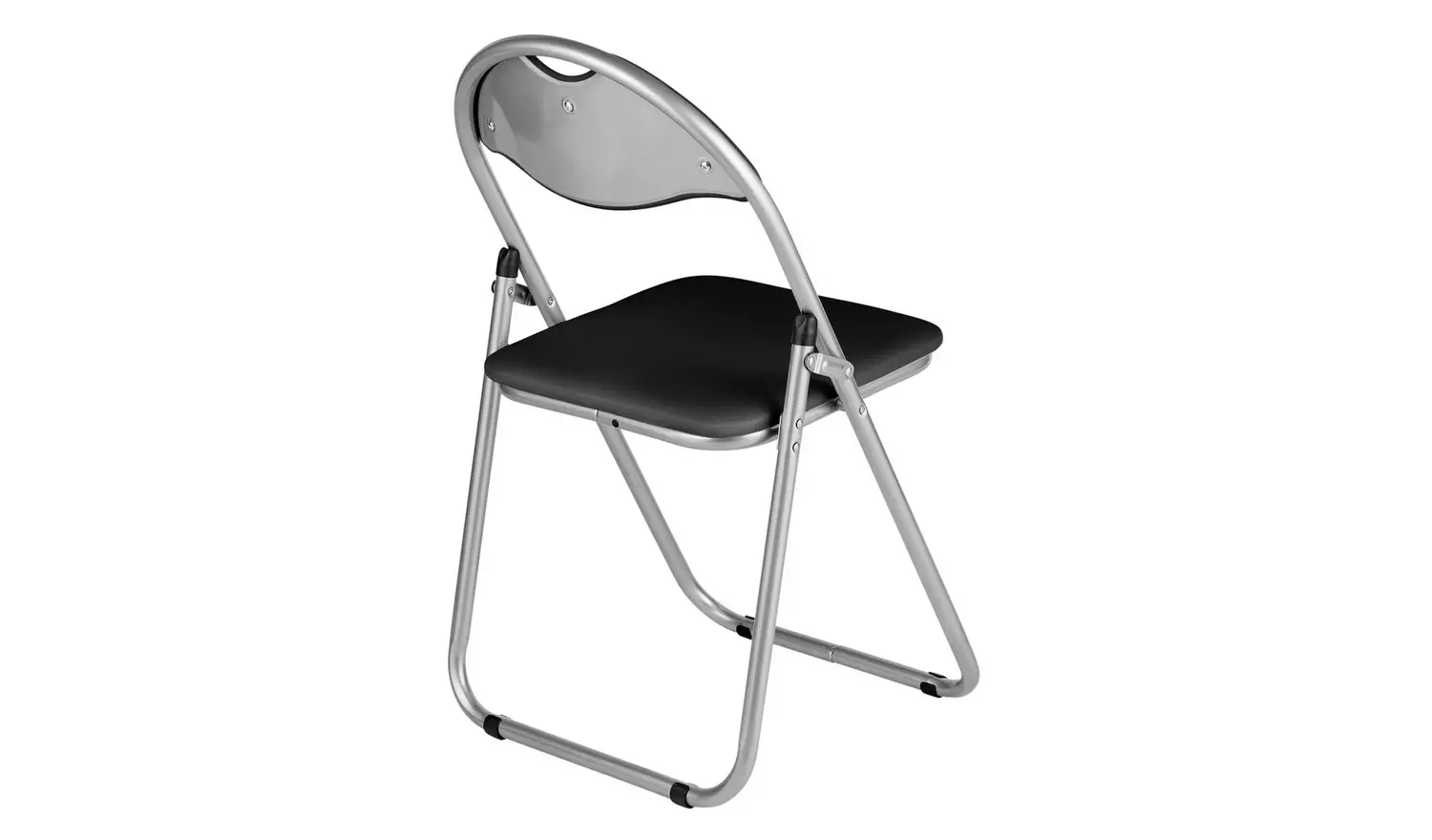 Argos Home Padded Faux Leather Folding Office Chair - Black