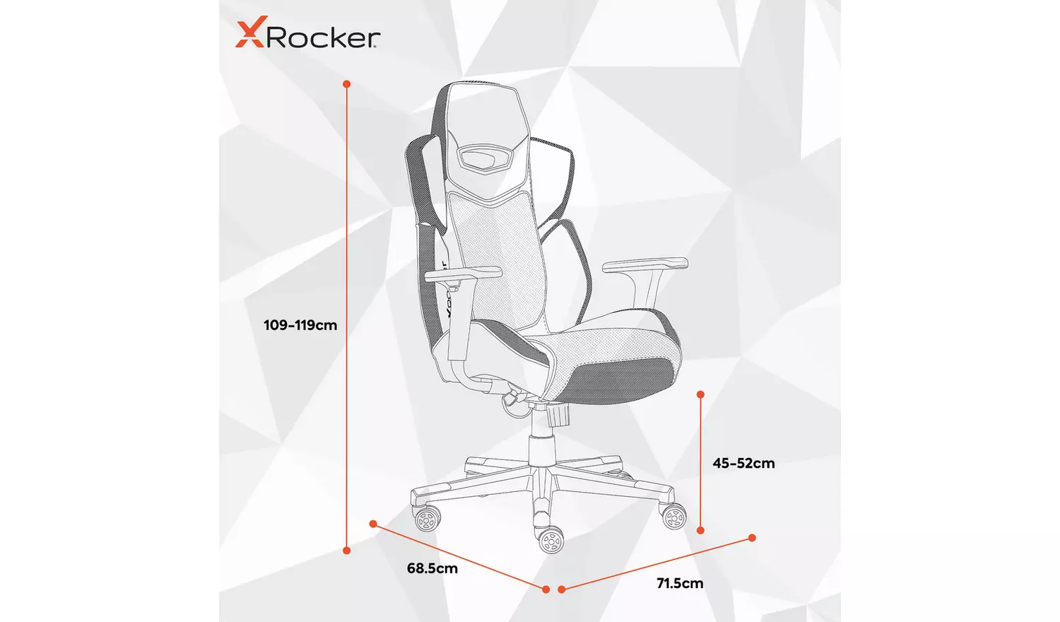 X Rocker Drogon Office Gaming Chair - Black & Gold