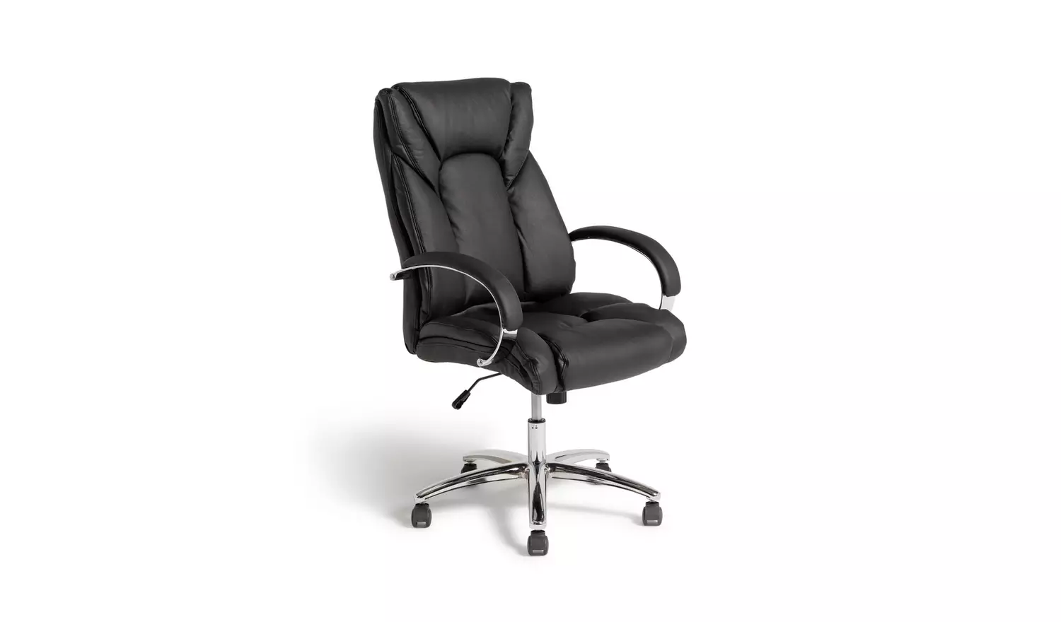 Habitat Leather Mix Manager Office Chair - Black