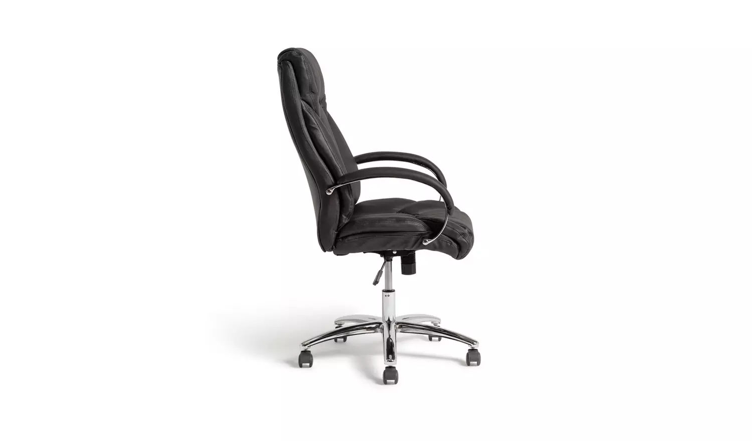 Habitat Leather Mix Manager Office Chair - Black