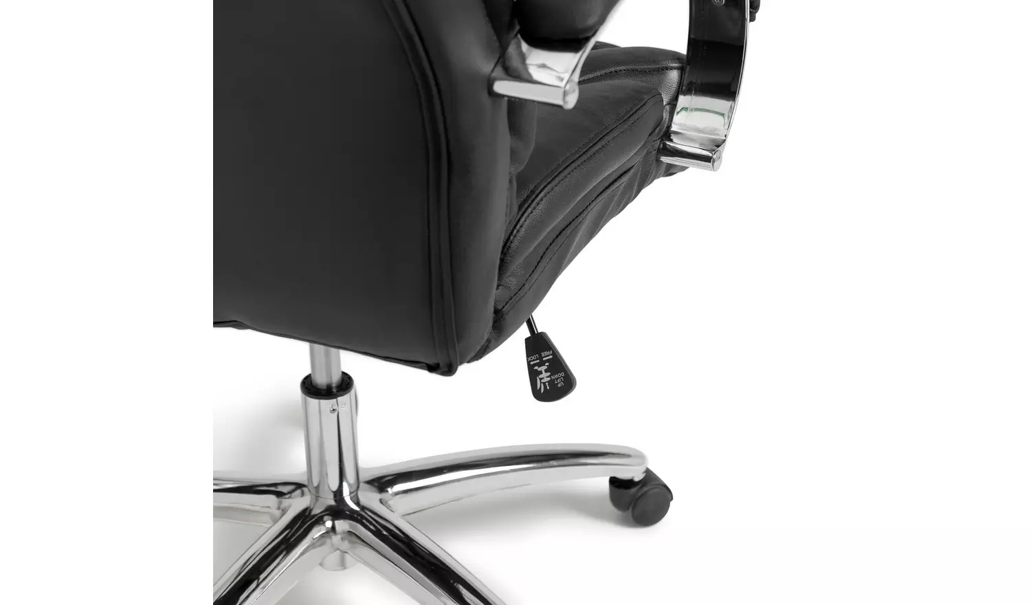 Habitat Leather Mix Manager Office Chair - Black