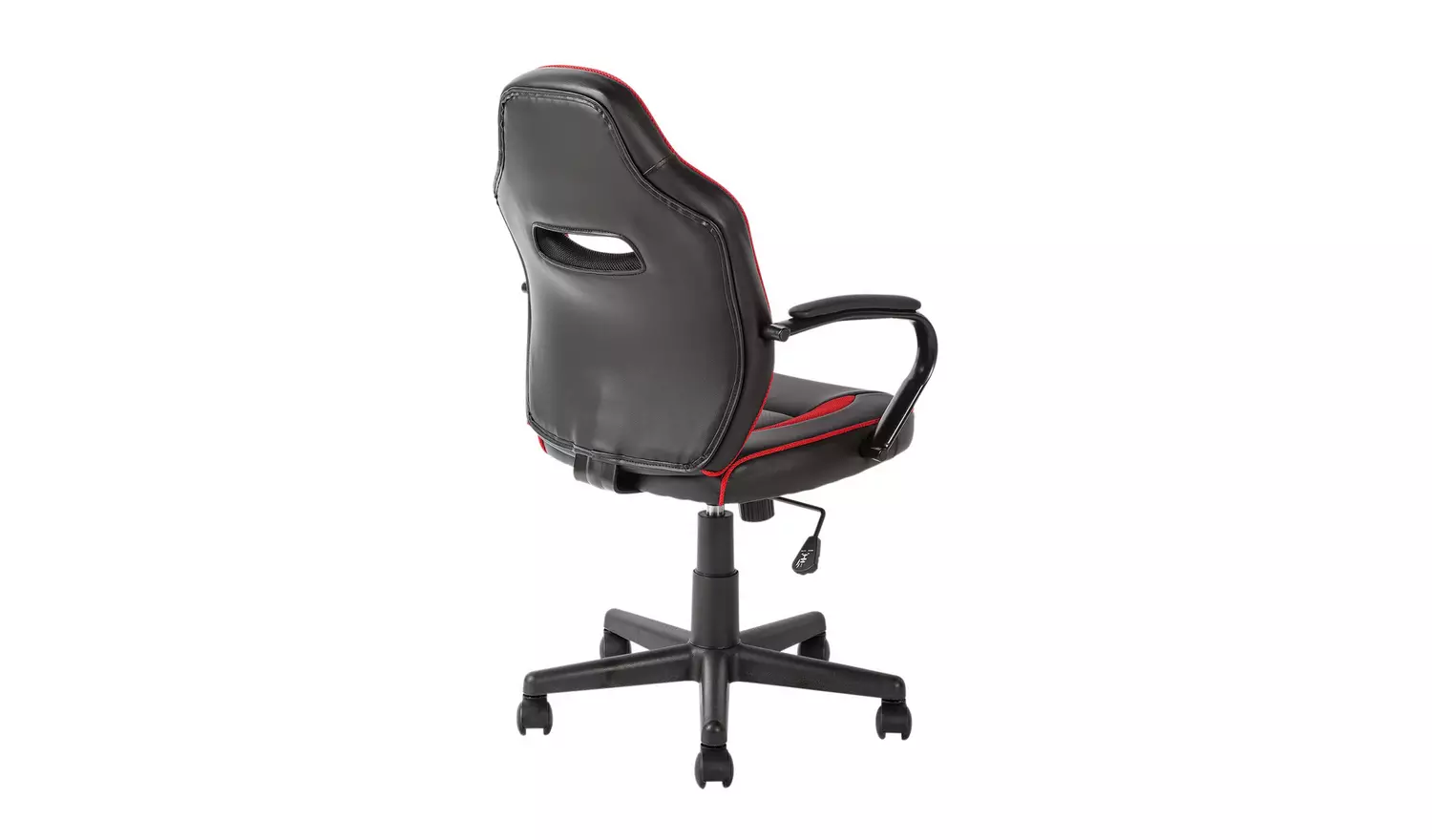 Argos Home Faux Leather Mid Back Gaming Chair - Red & Black