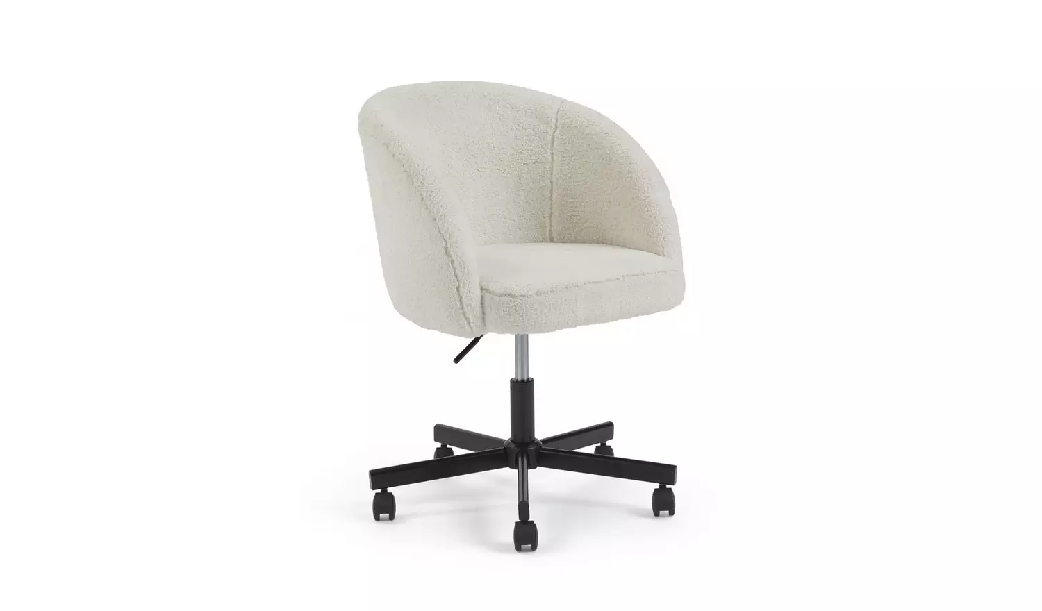 Habitat Sonny Fabric Office Chair - Black & White