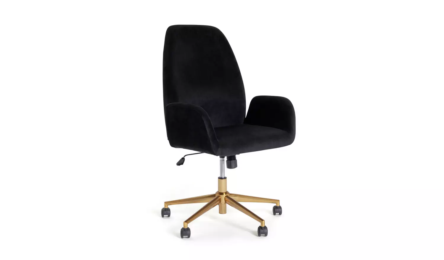 Habitat Clarice Velvet Office Chair - Black
