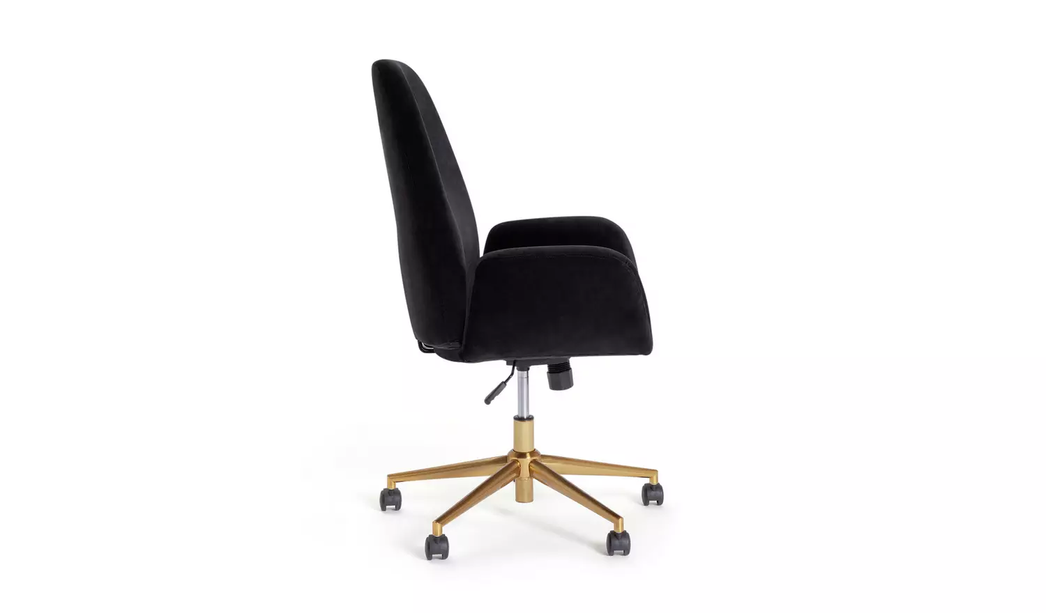 Habitat Clarice Velvet Office Chair - Black