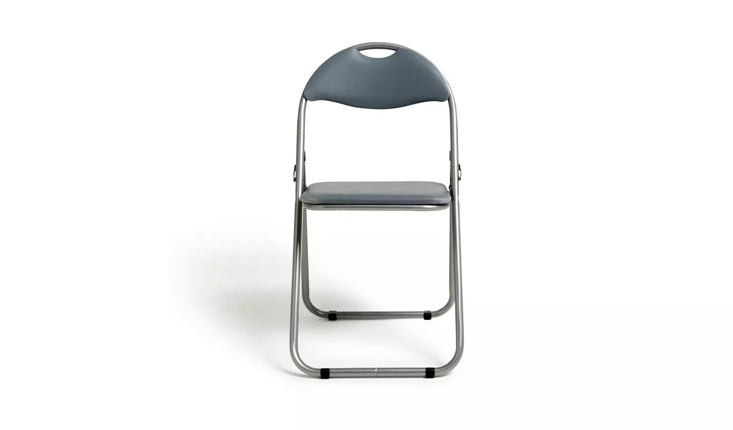 Argos Home Padded Faux Leather Folding Office Chair - Grey