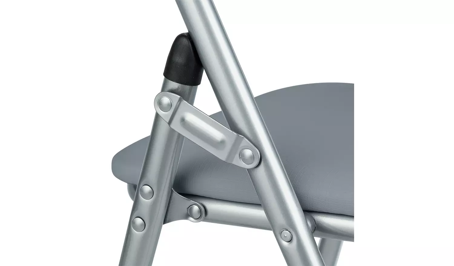 Argos Home Padded Faux Leather Folding Office Chair - Grey
