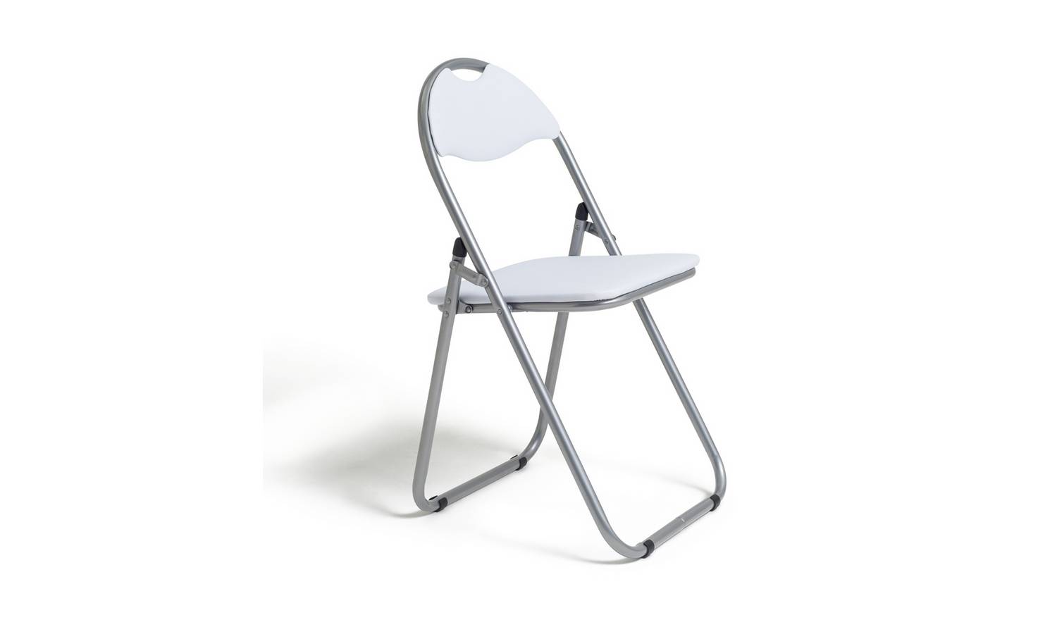 Argos Home Padded Faux Leather Folding Office Chair - White