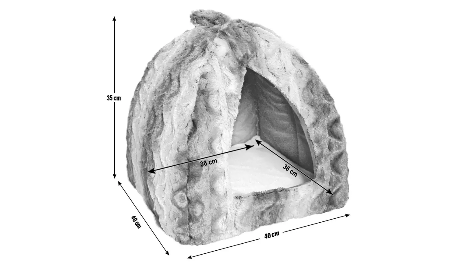 Rosewood Swirl Cat Top Igloo - Medium