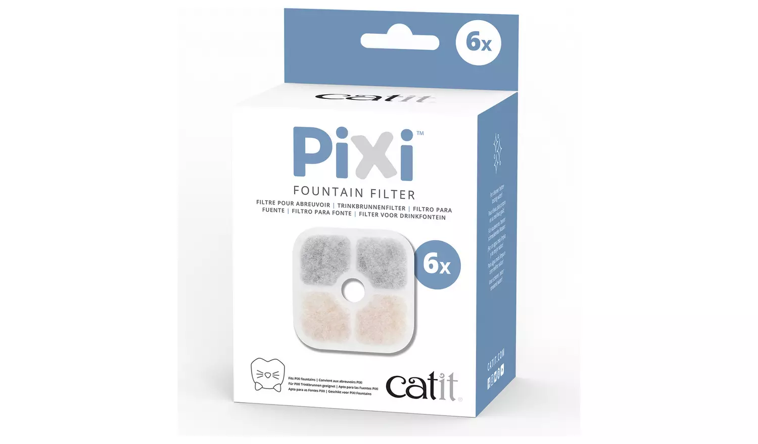 Catit PIXI Fountain Filter Cartridges 6 Pack