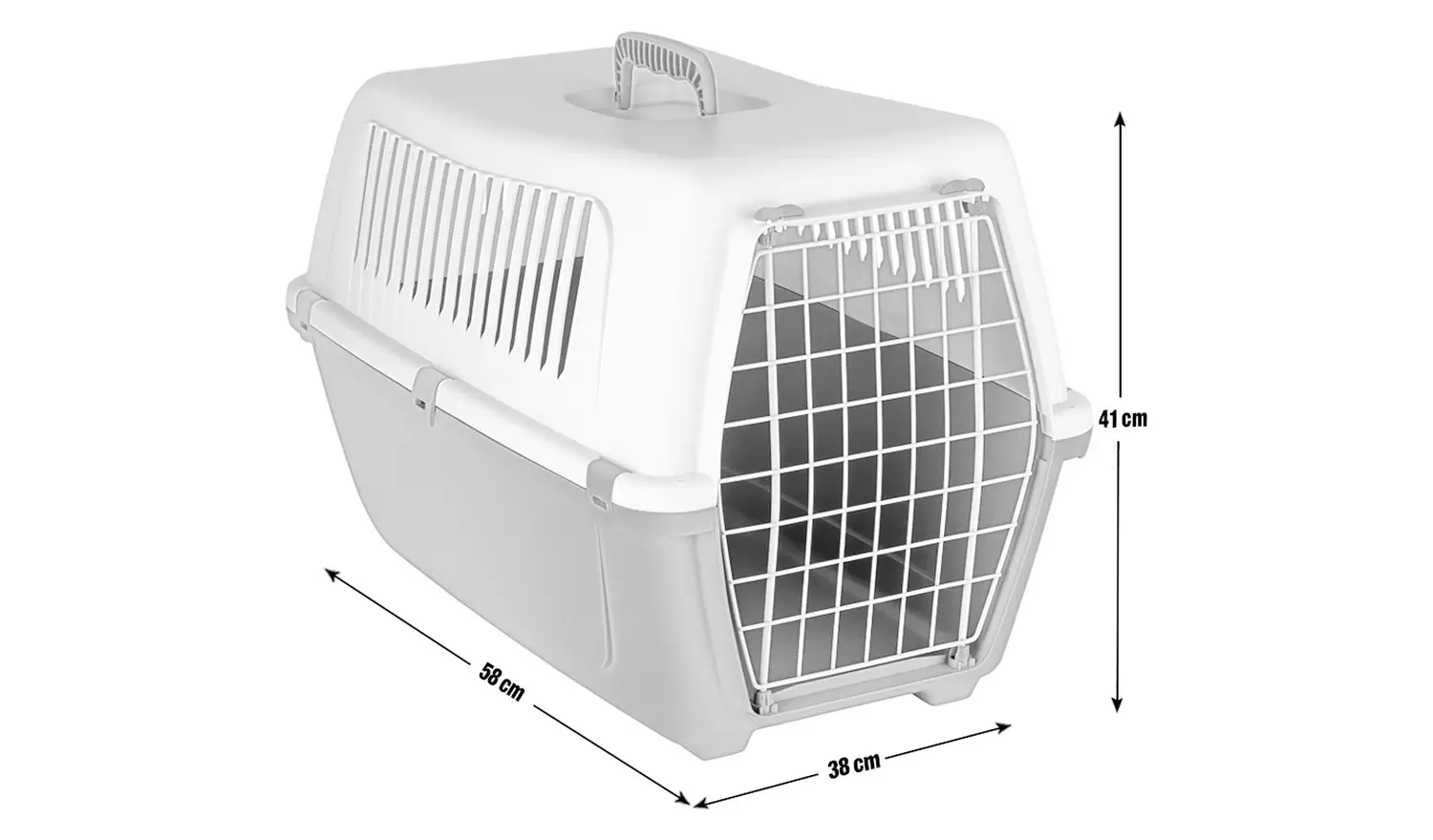 Rosewood Plastic Pet Carrier with Cushion - Large