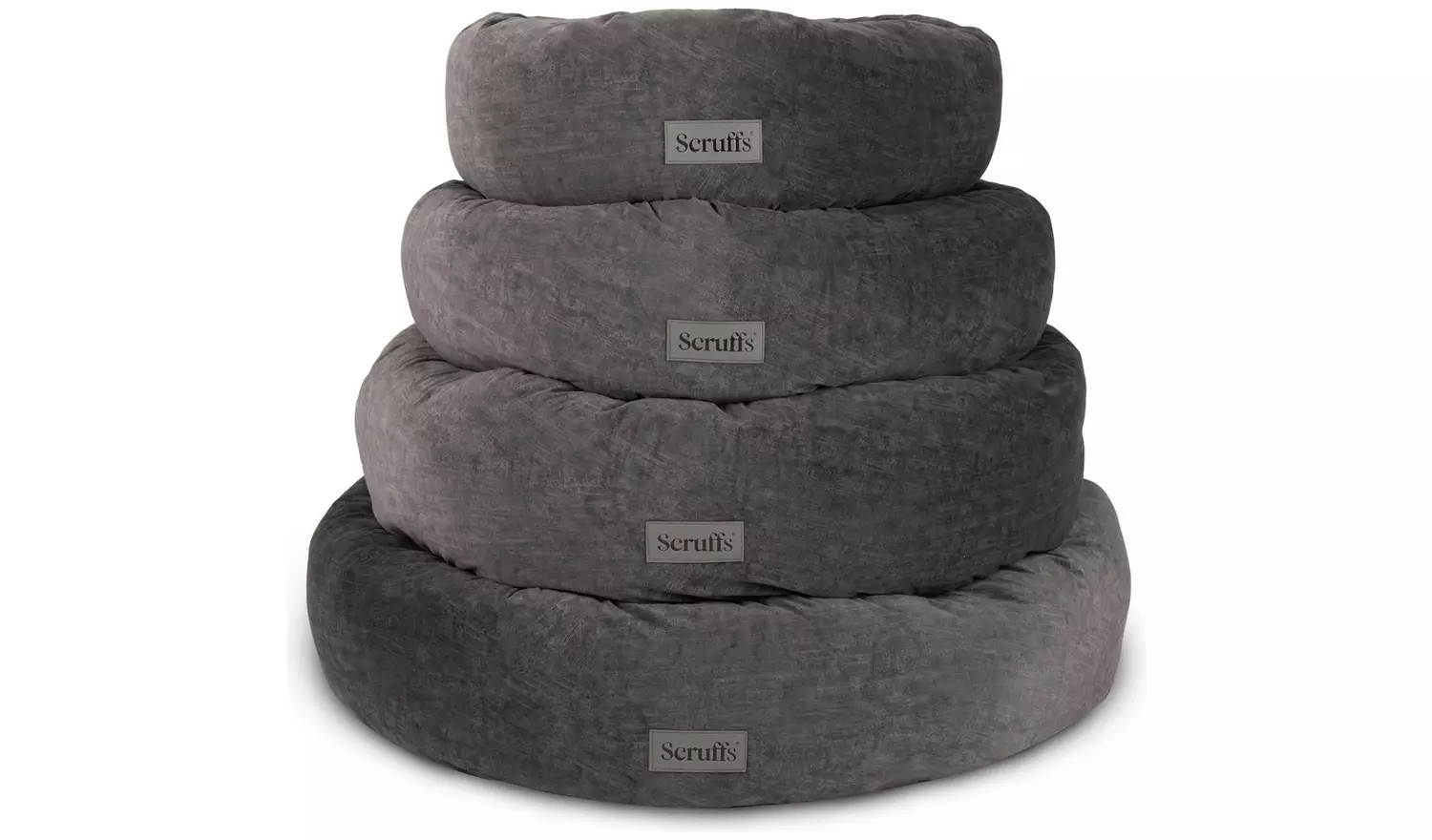 Scruffs Oslo Doughnut Grey Dog Bed - Extra Extra Large