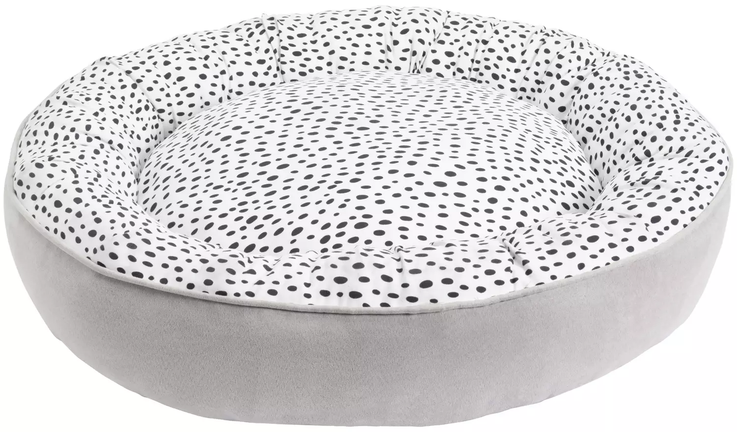 Spotty Dot Print Doughnut Dog Bed-Large