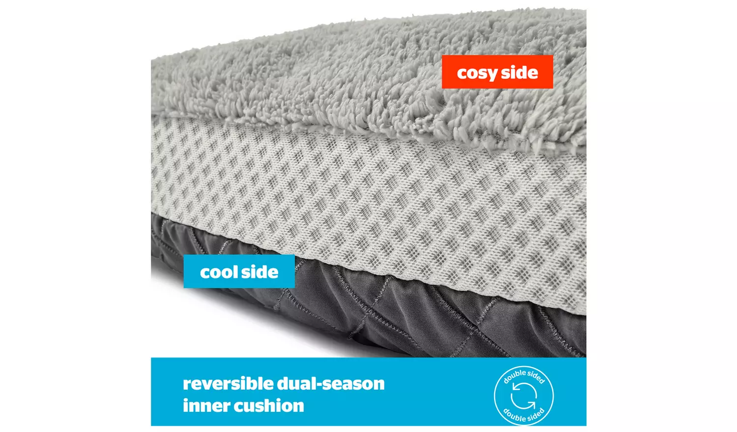 Silentnight Airmax Dark Grey Dog Bed - Small