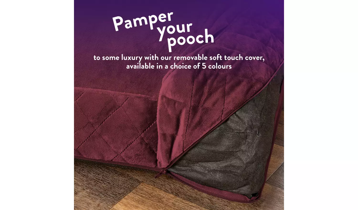 Paws For Slumber Luxury Claret Pet Bed-XL