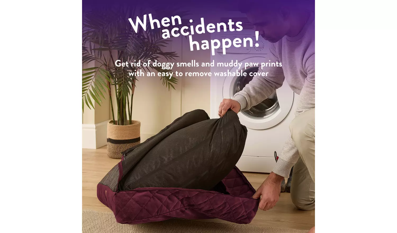 Paws For Slumber Luxury Claret Pet Bed-XL