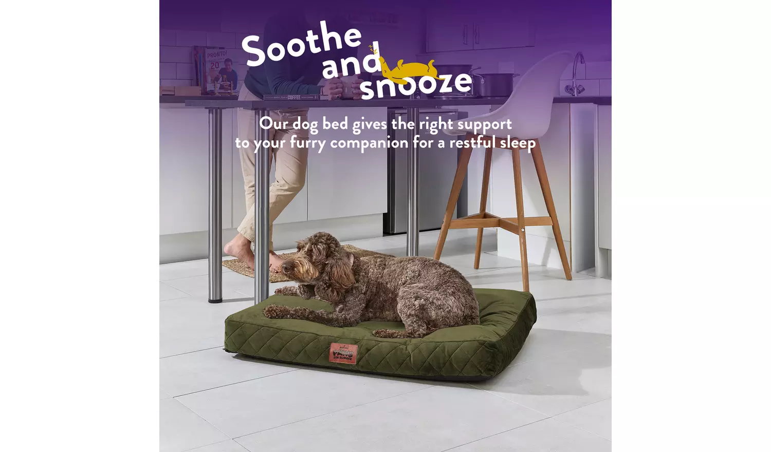 Paws For Slumber Luxury Forest Green Pet Bed-Large