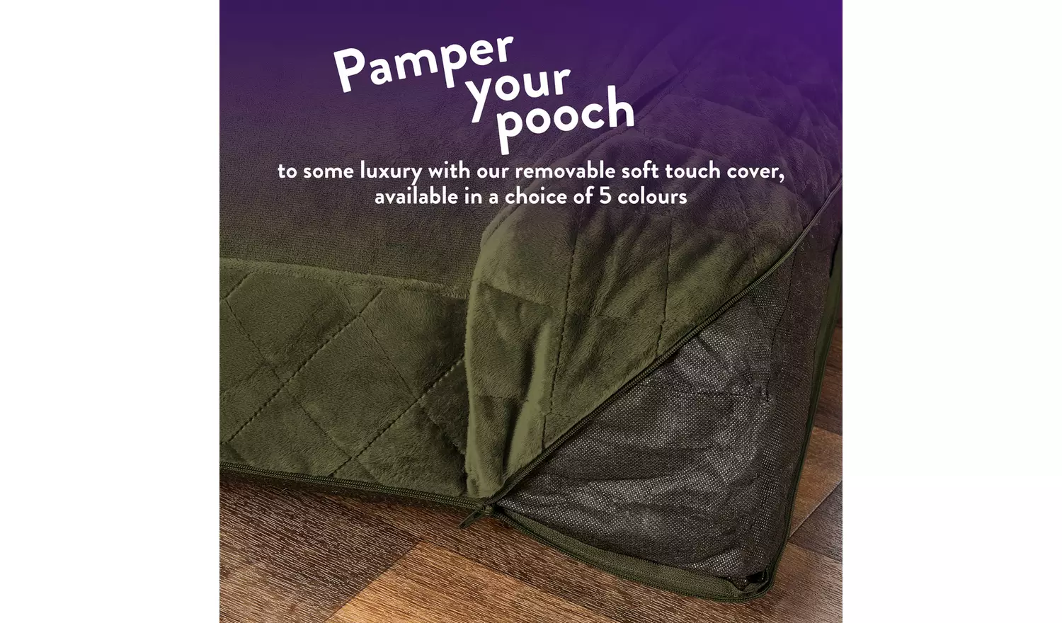 Paws For Slumber Luxury Forest Green Pet Bed-Large