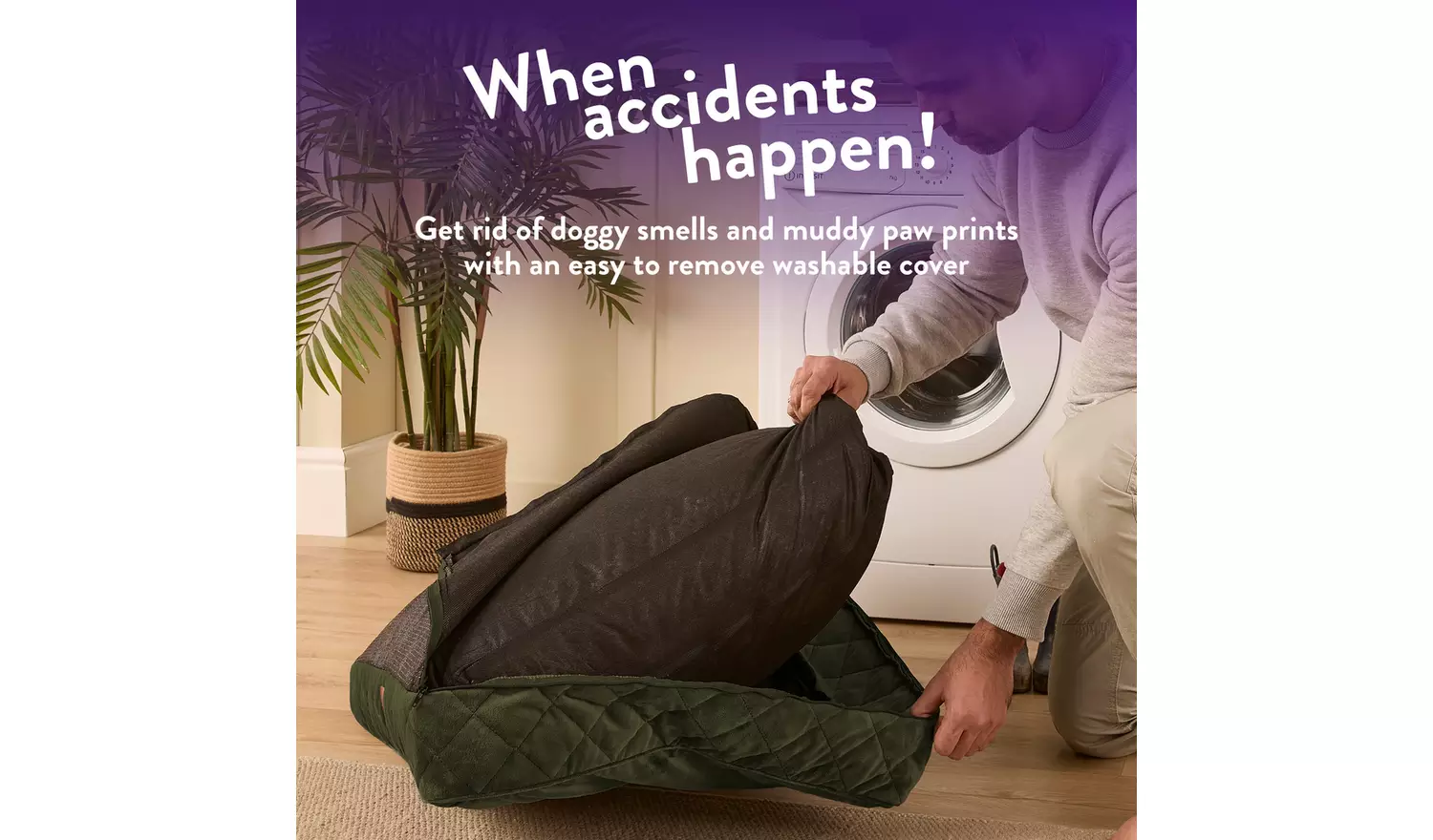 Paws For Slumber Luxury Forest Green Pet Bed-Large