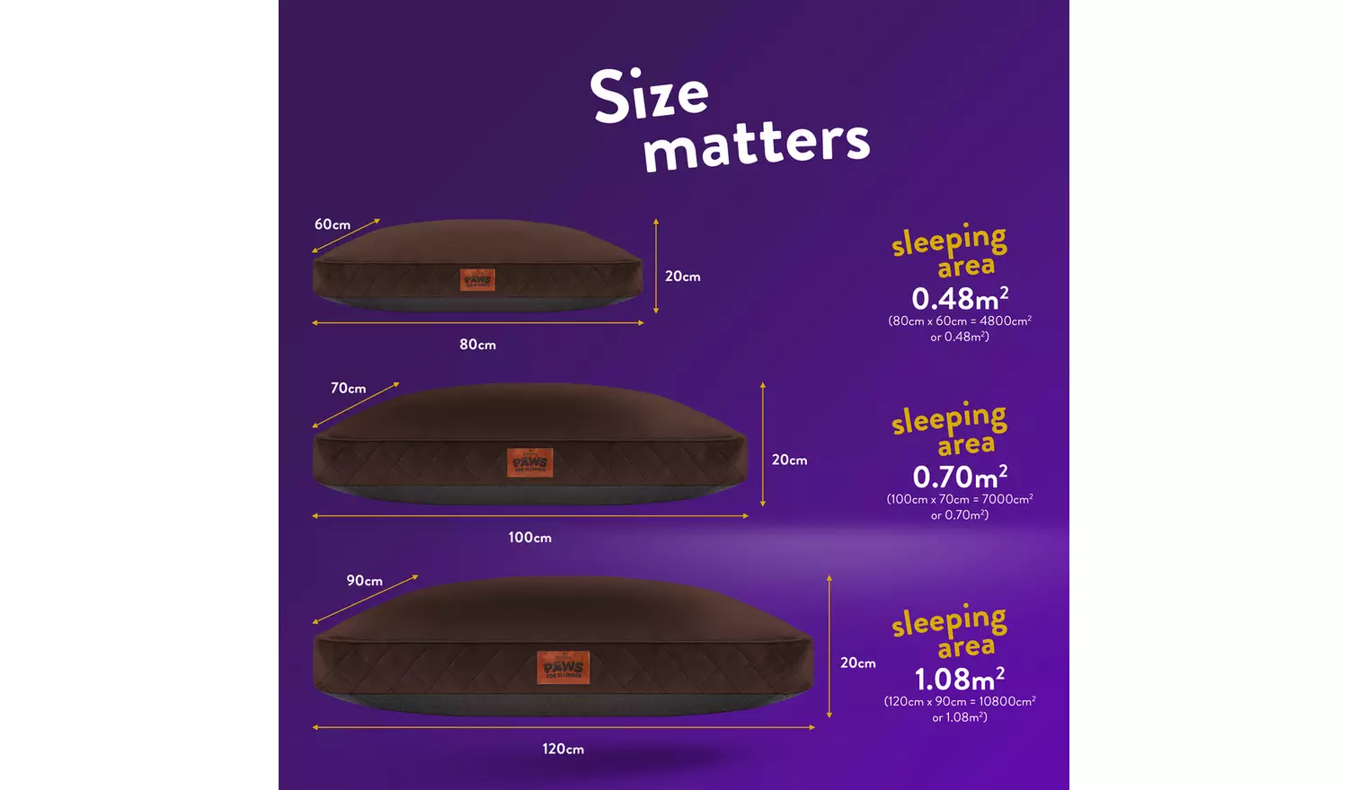 Paws For Slumber Luxury Chocolate Pet Bed-Medium