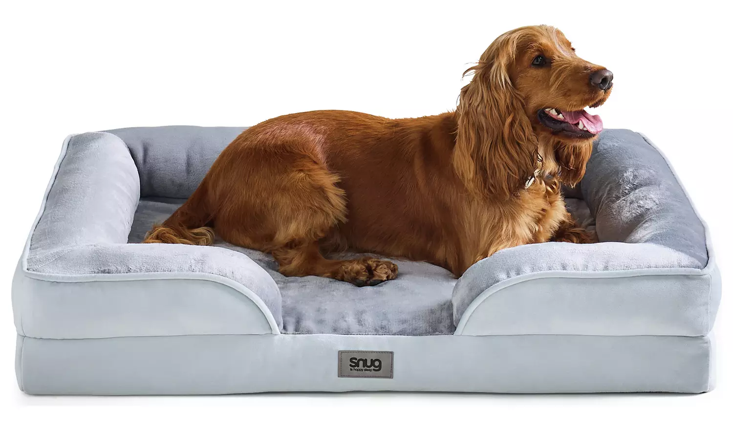 Snug Orthopedic Grey Pet Bed-Large
