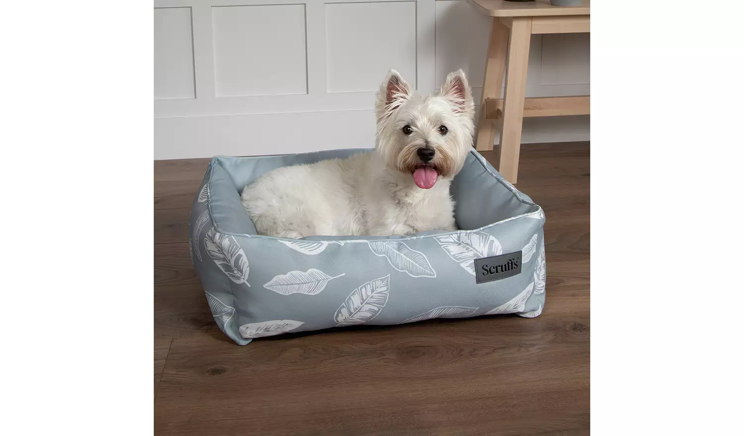 Scruffs Botanical Grey Box Bed-Medium