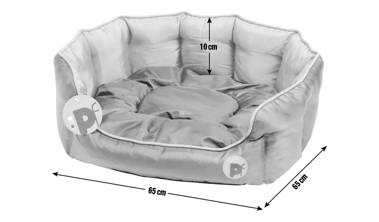 Petface Oxford Oval Red Dog Bed - Large