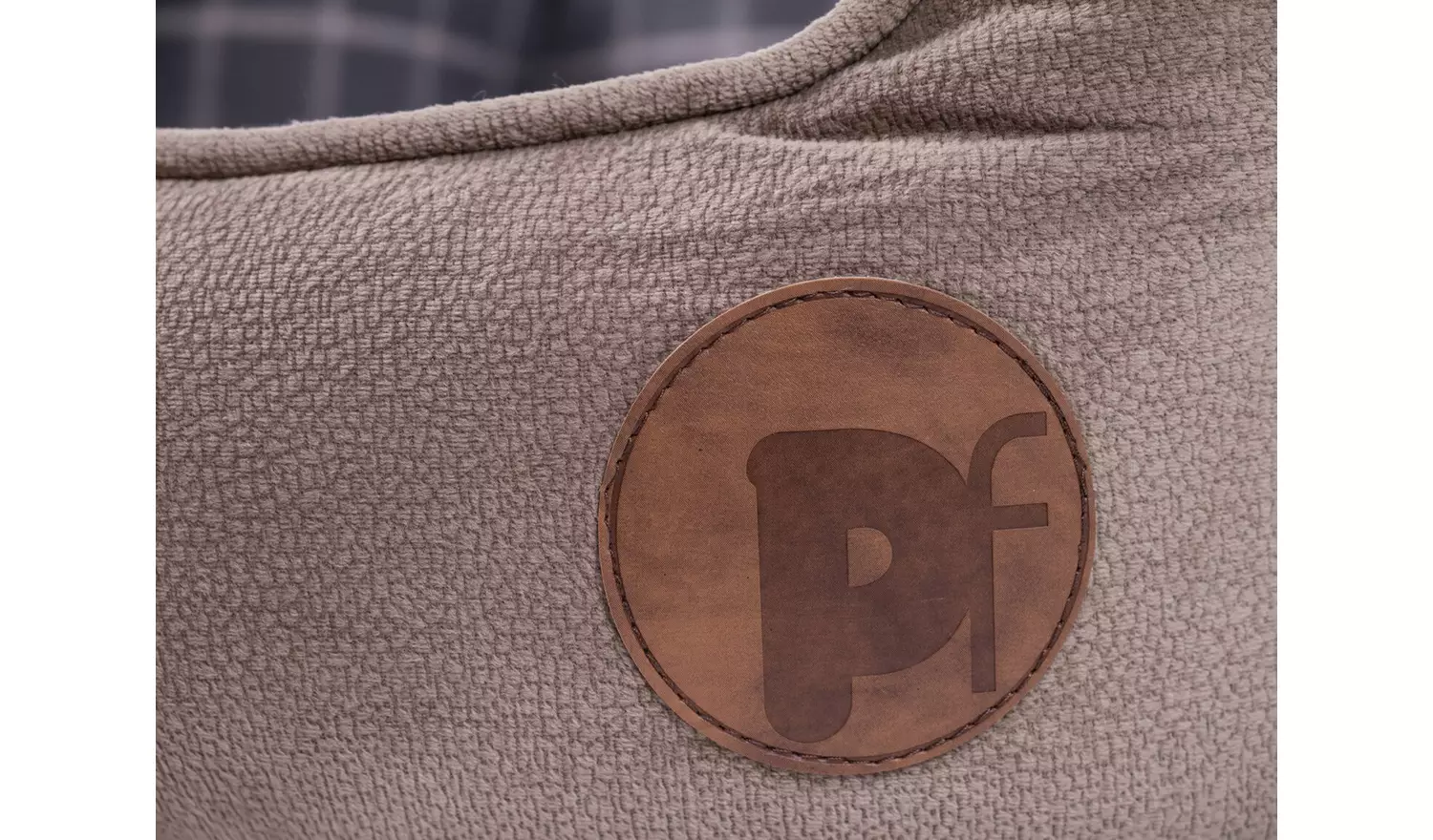 Petface Grey Check Dog Bed - Large