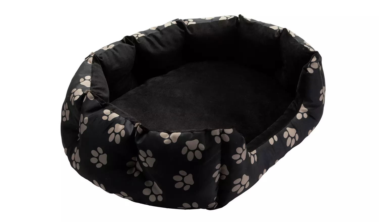 Paw Print Oval Pet Bed - Medium