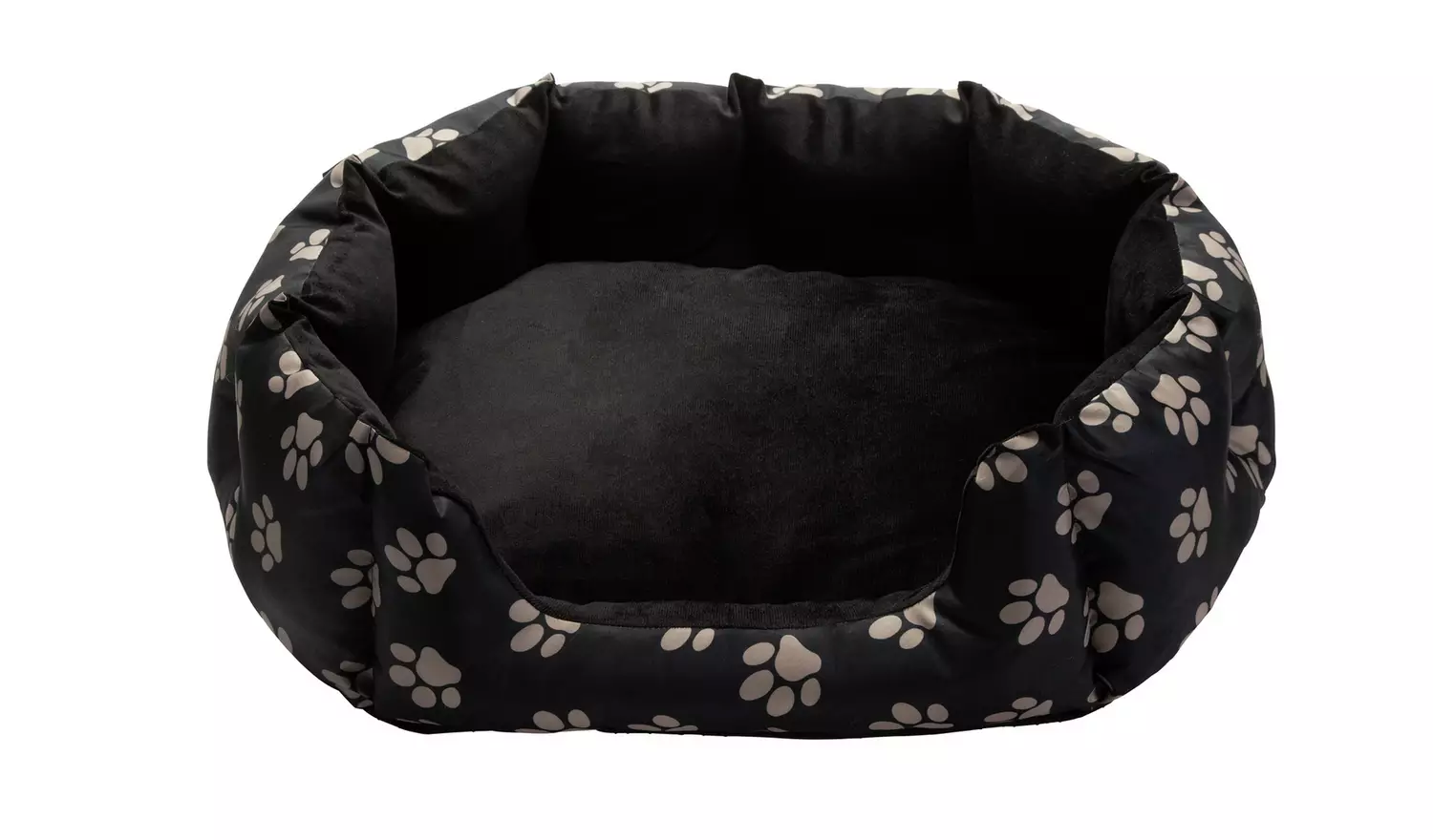 Paw Print Oval Pet Bed - Medium