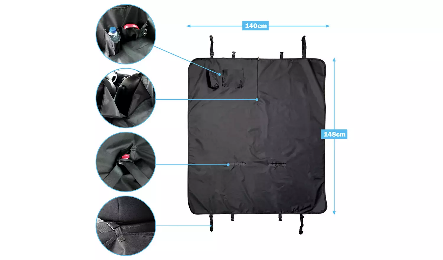 Streetwize Hammock Style Rear Seat Pet Cover and Protector