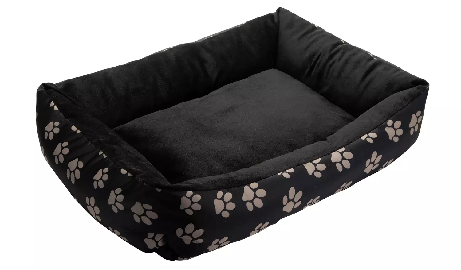 Paw Print Square Pet Bed - Medium