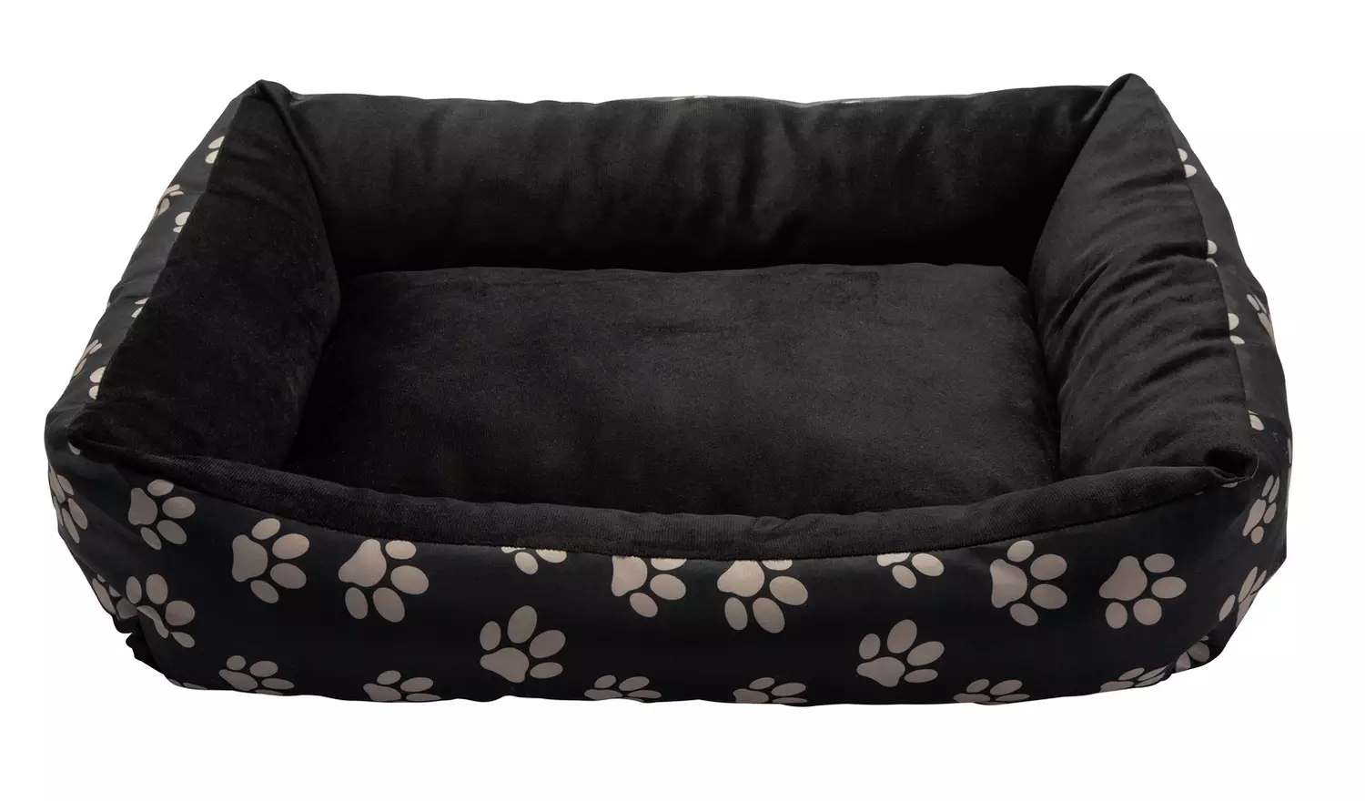 Paw Print Square Pet Bed - Medium